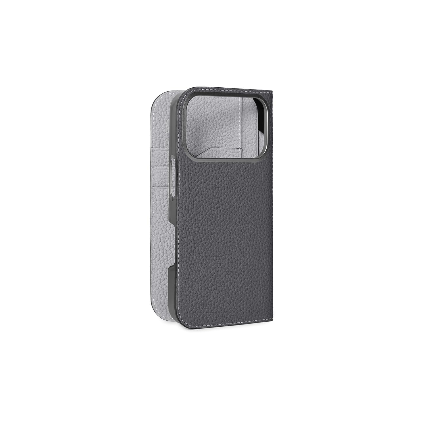ボナベンチュラ手帳型ケース グレー BONAVENTURAグレー レザー 手帳型 iPhoneケース 【公式通販】